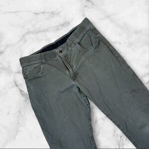 Origin Straight Leg Pants Mens 36x34‎ Gray Cotton Spandex Stretch Casual